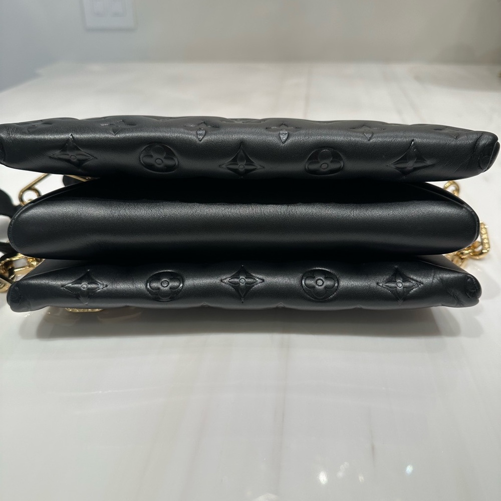 Louis Vuitton Black Textured Clutch Wristlet